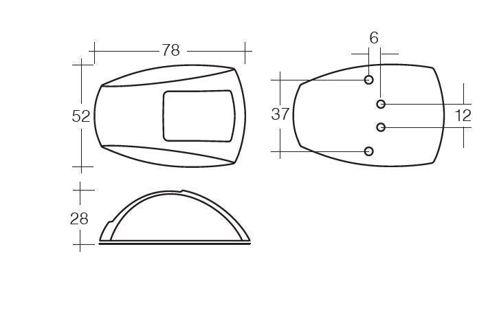 9-33V 1 Nautical Mile L.E.D Port & Starboard Lamps with Coloured Lenses Blister Pack (Pair)