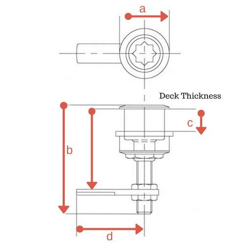Cockpit Locker Hatch - Cast Stainless Steel - 52mm Diameter