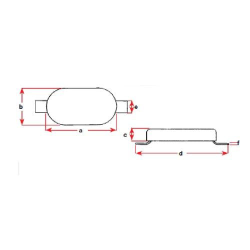 Oval Anode - With Strap - Zinc
