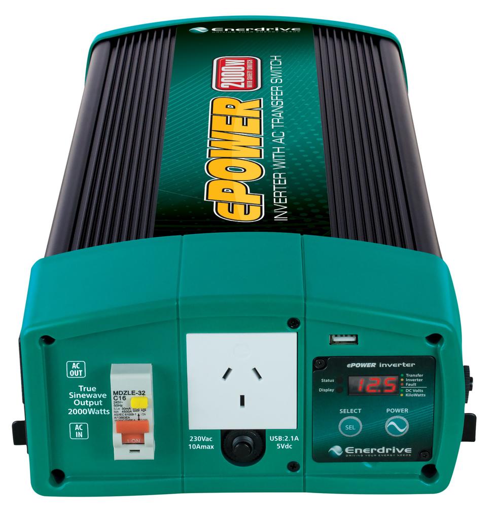 ePOWER True Sine Wave Inverter w/ AC Transfer & Safety Switch