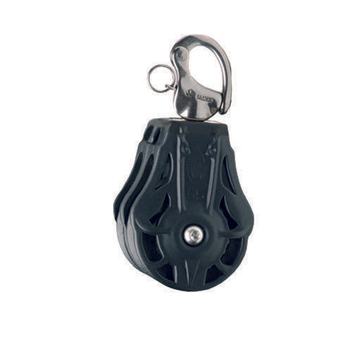 Plain Bearing Double Block Sheave Dia 45mm - Swivel Snap Shackle