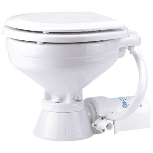 37010 Series Electric Marine Toilet Push Button Operation - 24V - Large Bowl
