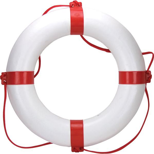 Lifebuoy Ring - White w/ Red or Blue Stripe