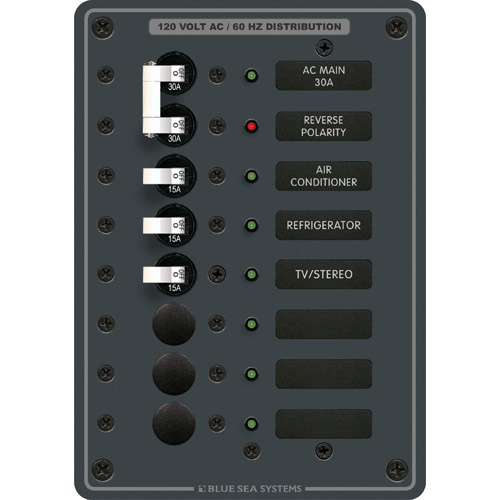 Traditional Metal DC Panel - AC Main + 6 Positions