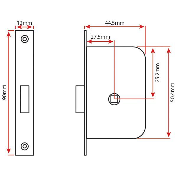 Cabin Door Lock w/ S Type Handle