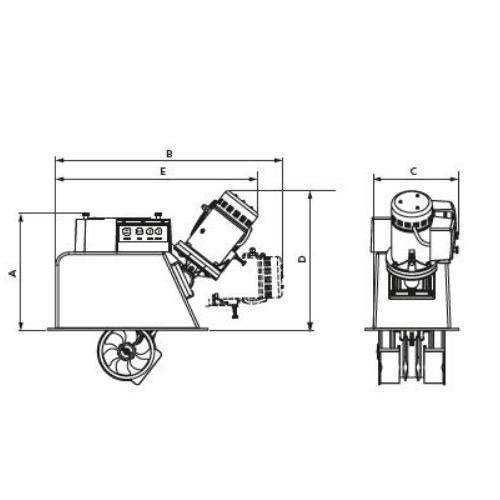 Swing Thruster Electric, 60 kgf 12V