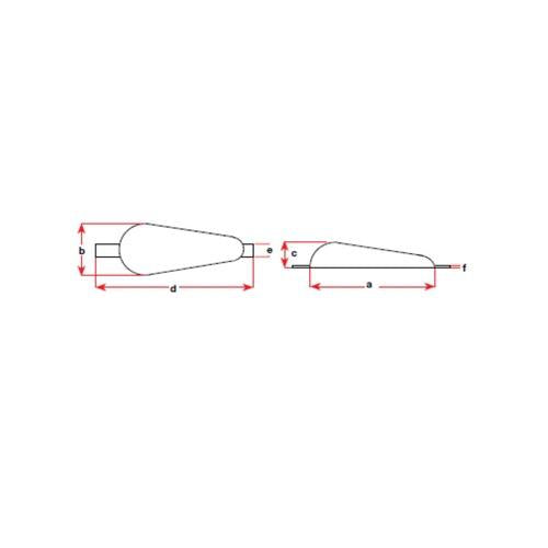 Teardrop Anode - With Strap - Alloy