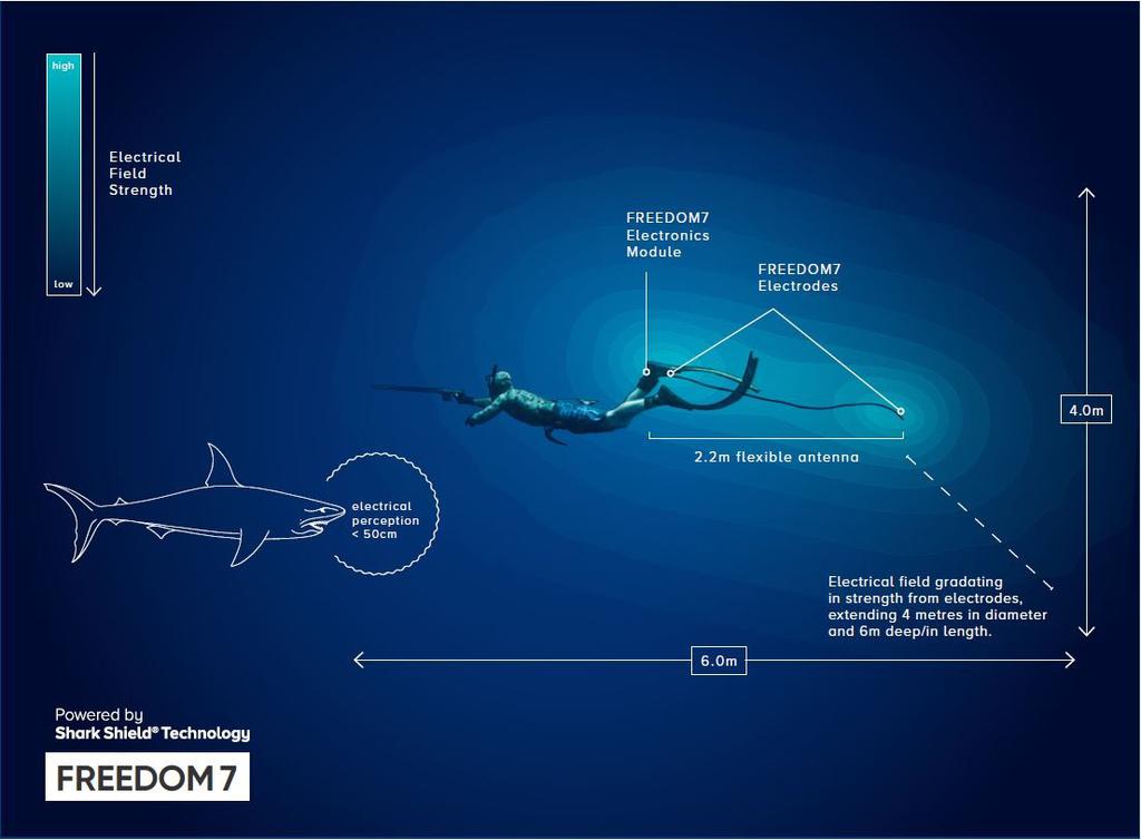 Shark Shield FREEDOM7 (Shark Shield Technology - Diving, Spearfishing and Kayaking Shark Deterent System)