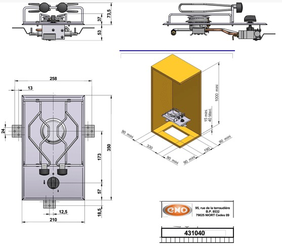 1 Burner Stove - Built In