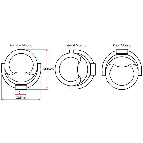 85mmCompass C8 - Multi-Directional Bracket Mount