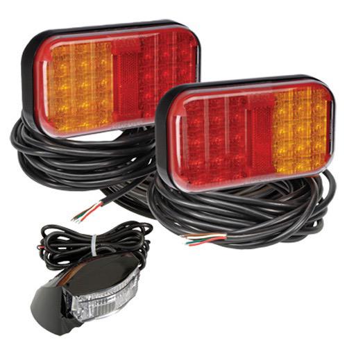 9-33V Model 41 L.E.D Submersible Trailer Lamp Pack w/ 9m of Hard-Wired Cable per Lamp