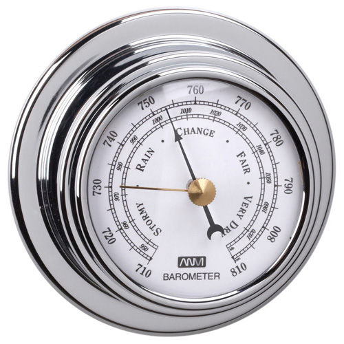 Barometer - Chrome Plated Brass - 70mm