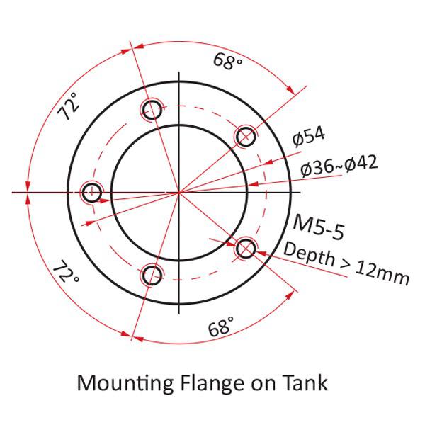 Stainless Steel Sender - 5 Hole