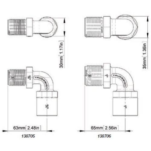 Connector - Female & Male Thread 90 Degree