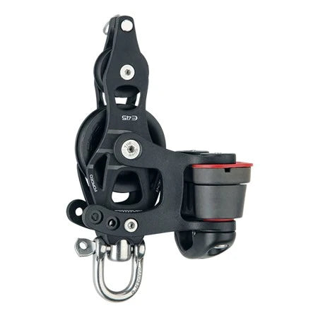 45mm Aluminum Element Fiddle Block - Swivel, Becket, Cam Cleat