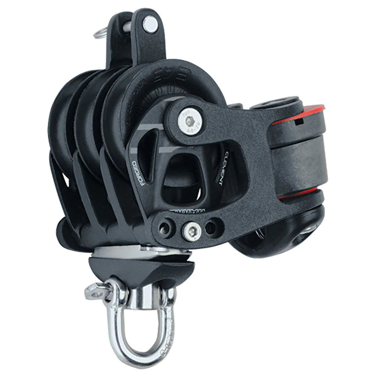 45mm Aluminum Element Triple Block - Swivel, Becket, Cam Cleat