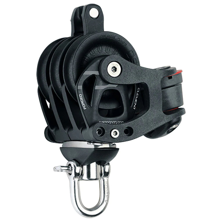 60mm Aluminum Element Triple Block - Swivel, Becket, Cam Cleat