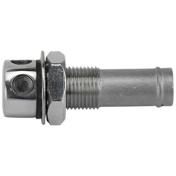 16mm S/S Fuel Breather - Round Head - Straight
