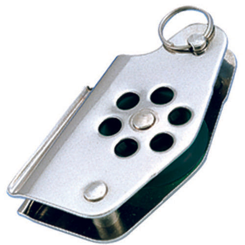 Stainless Steel Block Sheave Dia 24mm - Single Block w/ V Cleat & Becket