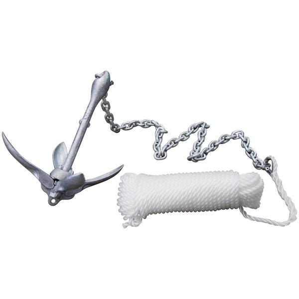 Galvanised Folding Grapnel Anchor Kit