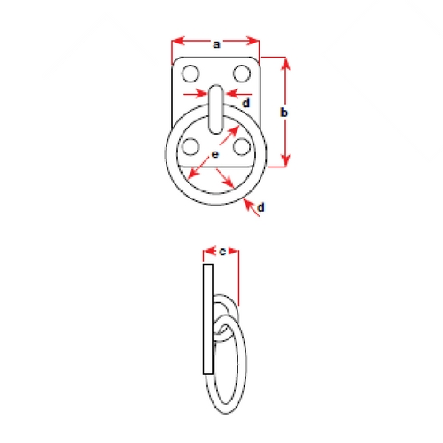 Pad Eye with Ring - Stainless Steel