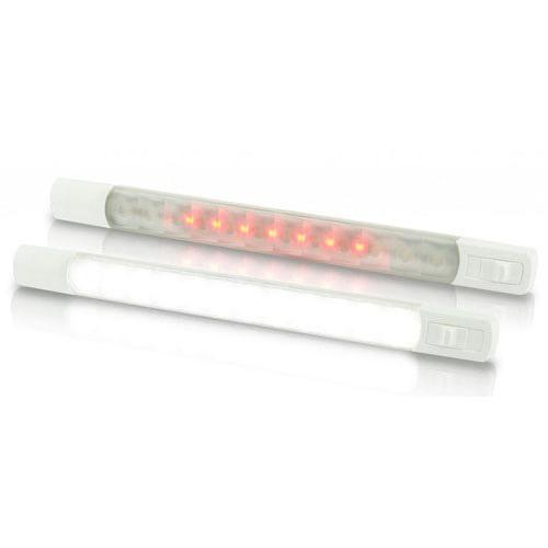 12V DC LED Surface Strip Lamp White - Red LEDs w/ Sealed Switch