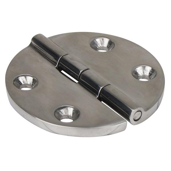 Cast Stainless Steel Hinge - Round - 65mm(L) x 65mm(W) - 4 Holes