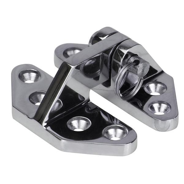 Removable Hatch Stainless Steel Hinge - 76mm(L) x 64mm(W) - 8 Holes