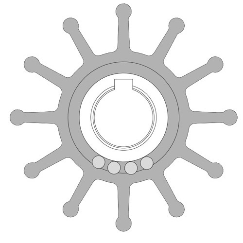 SPX Impeller Replacement kit - Impeller Johnson Mc97 Key Driven