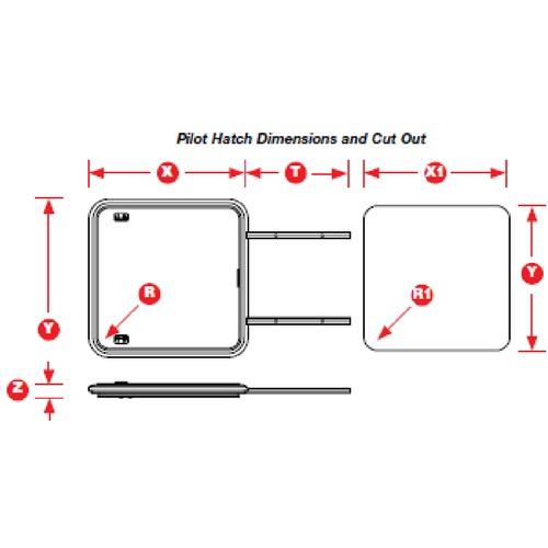 Hatch - Pilot - White - Size 78 - Outside Dim: 844 x 790mm