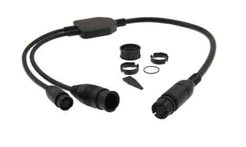 Adaptor Cable (25 pin to 9 pin and 8 pin Y-Cable) attach DownVision & CP370 transducers to AXIOM RV