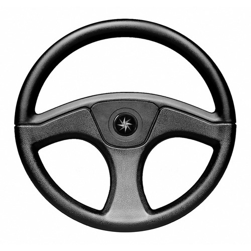 Steering Wheel - Ace Three Spoke PVC - Dia: 340mm - 13.4in - Black