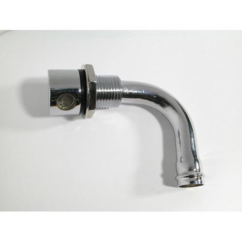 Fuel Tank Breather - Chrome Angled - 90 Bend Down - Hose Size: 13mm