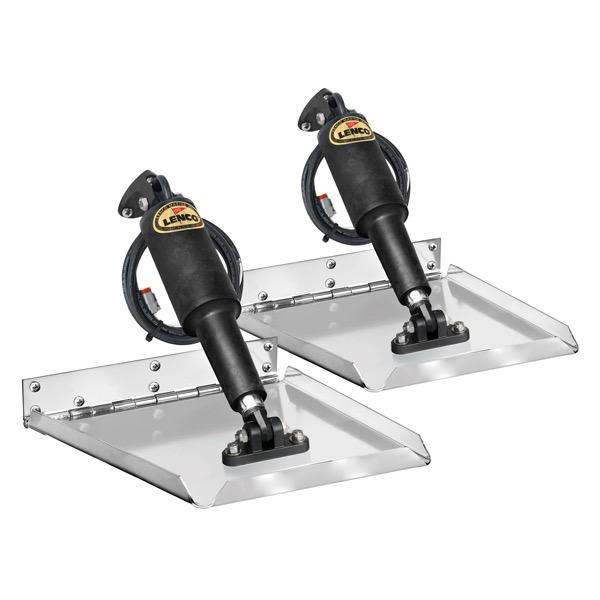 Trim Tab Tapered Plate Kit - Electro Polished - 16"(L) x 12"(W) - 12V (Switch Kit Required)