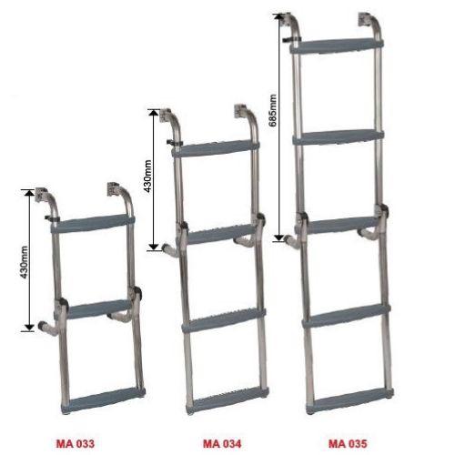 Long Base Ladder - Stainless Steel