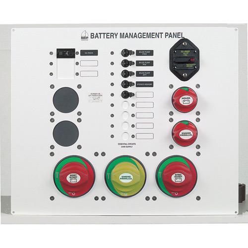 Battery Management Panel - Type Three Twin Engine Three Battery Bank