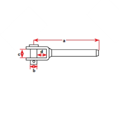 Swage Fork Terminal - Stainless Steel Mini