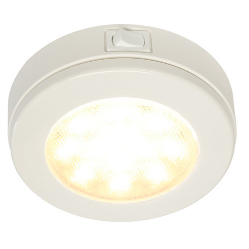 Euroled 115 Warm White With White Plastic Rim And Spacer Ring/Switch