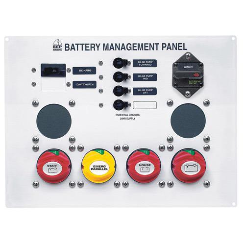 Battery Management Panel - Type One Single Engine Two Battery Bank