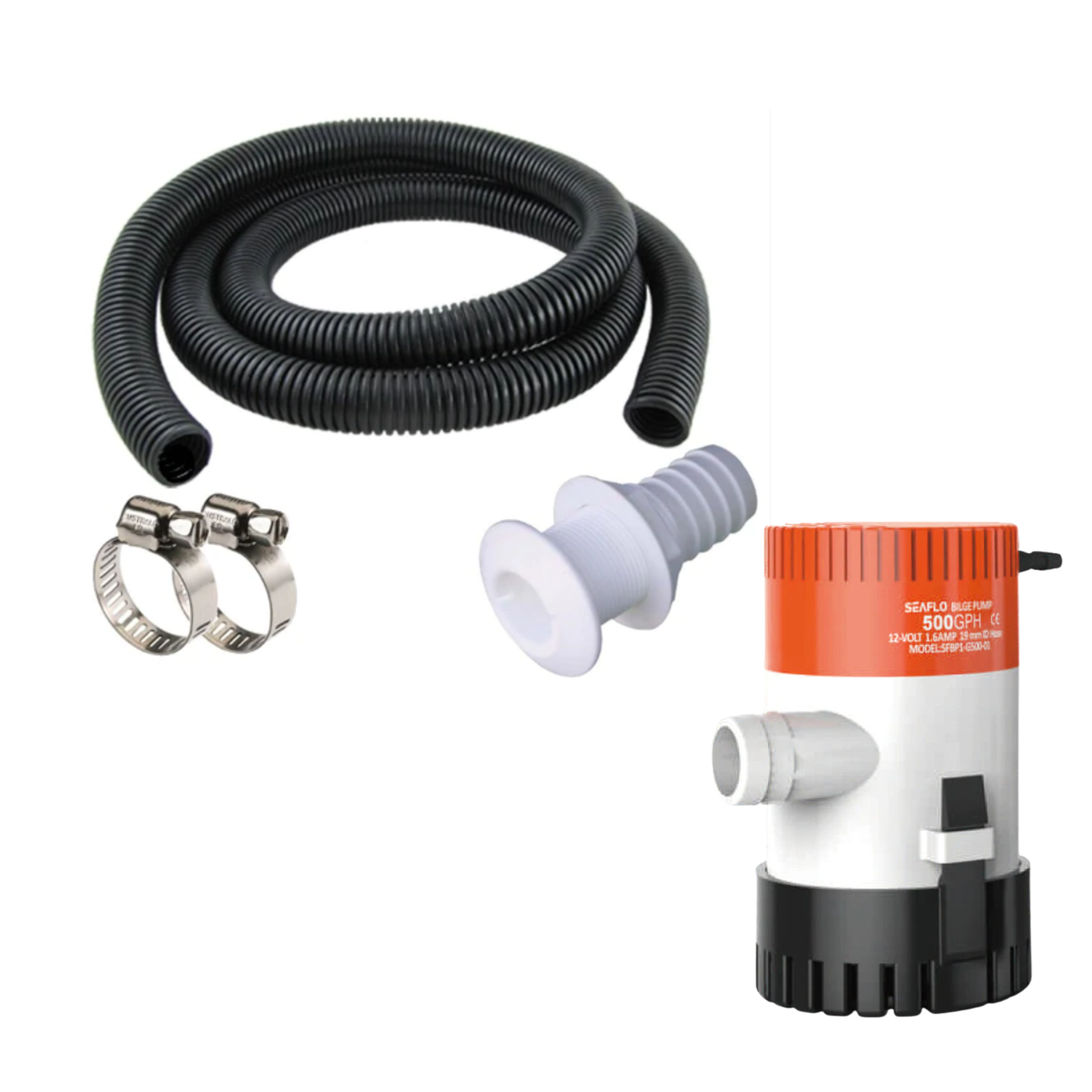 Seaflo - Seaflo 500 GPH + Hose Kit Premium 20mm