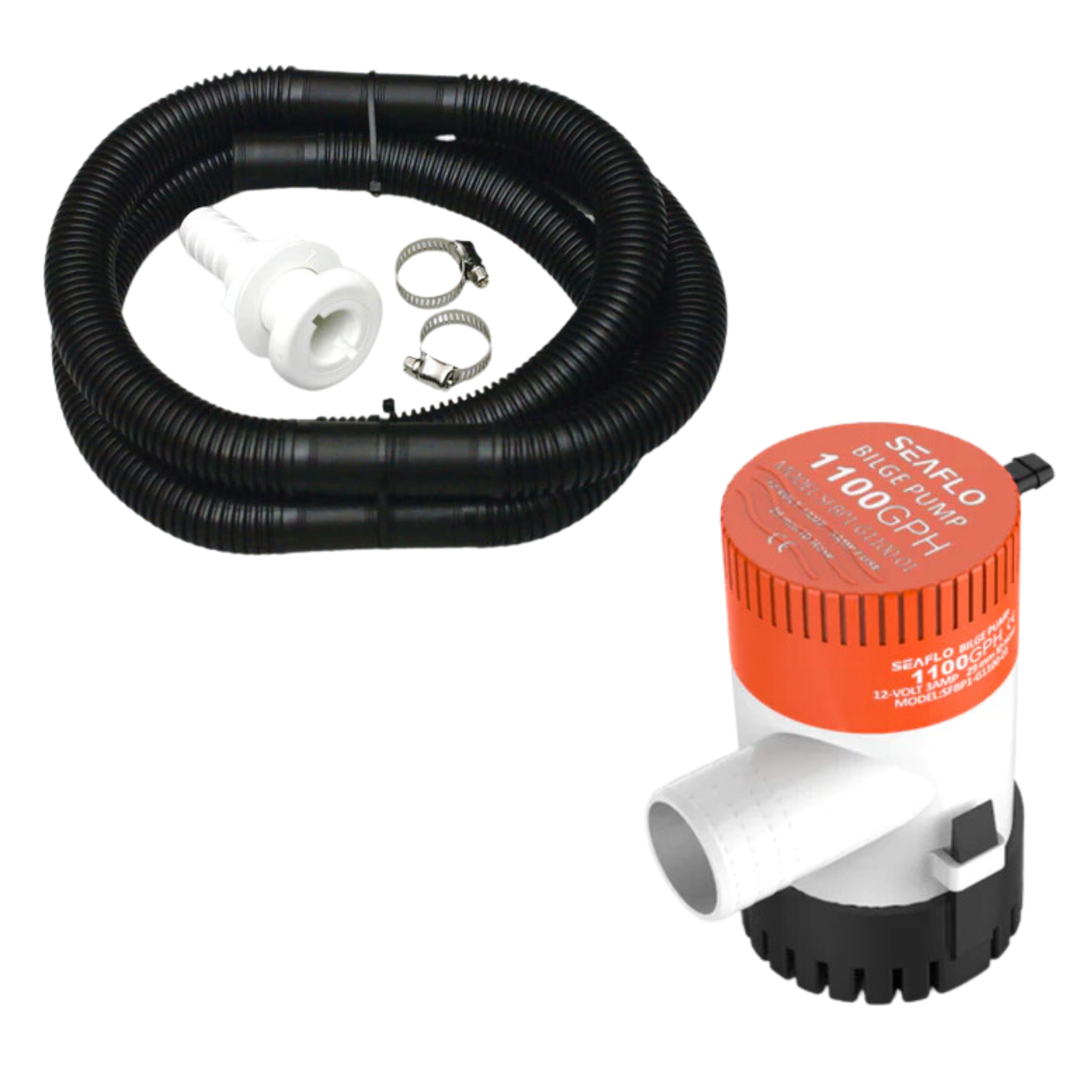 Seaflo - Seaflo 1100 GPH + Hose Kit 28mm