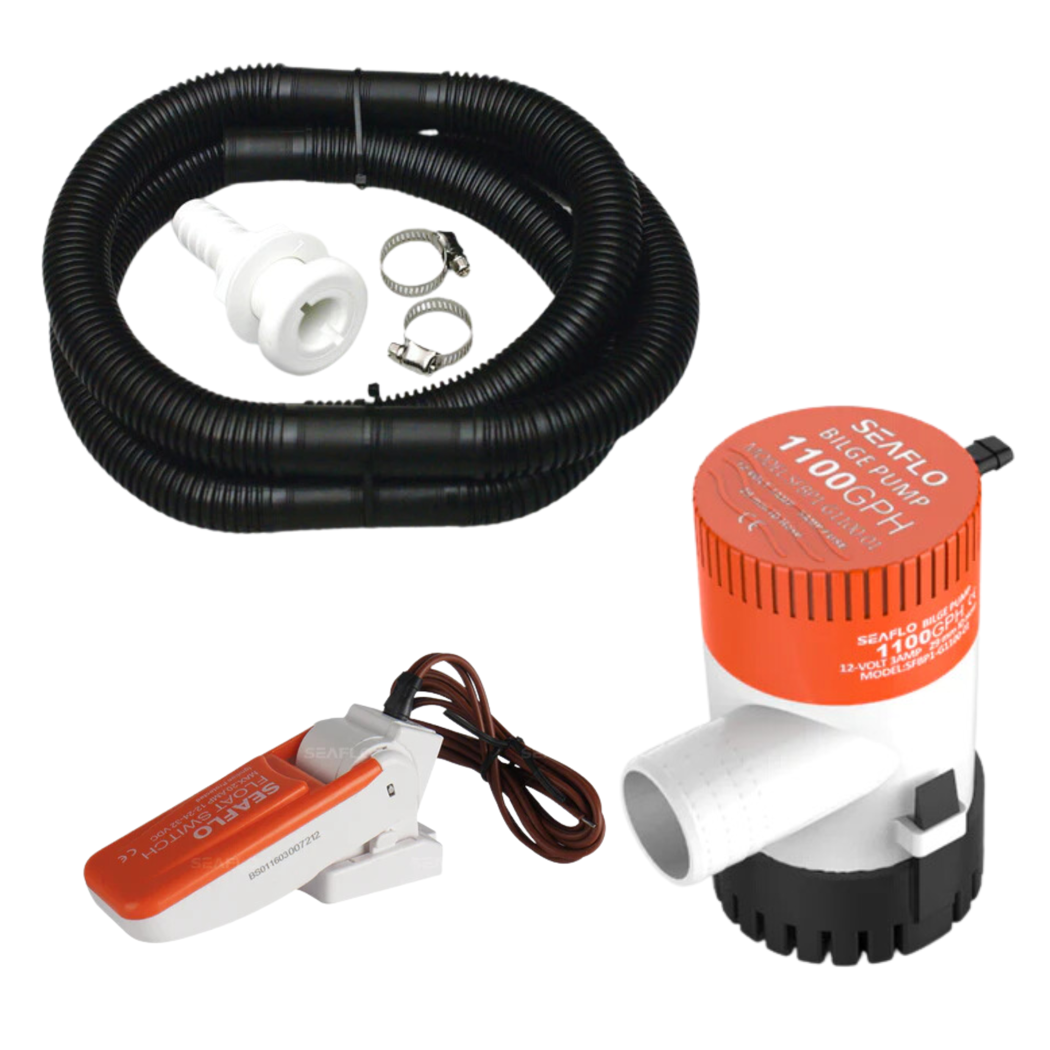 Seaflo - Seaflo 1100 GPH + Hose Kit 28 mm+ Float Switch