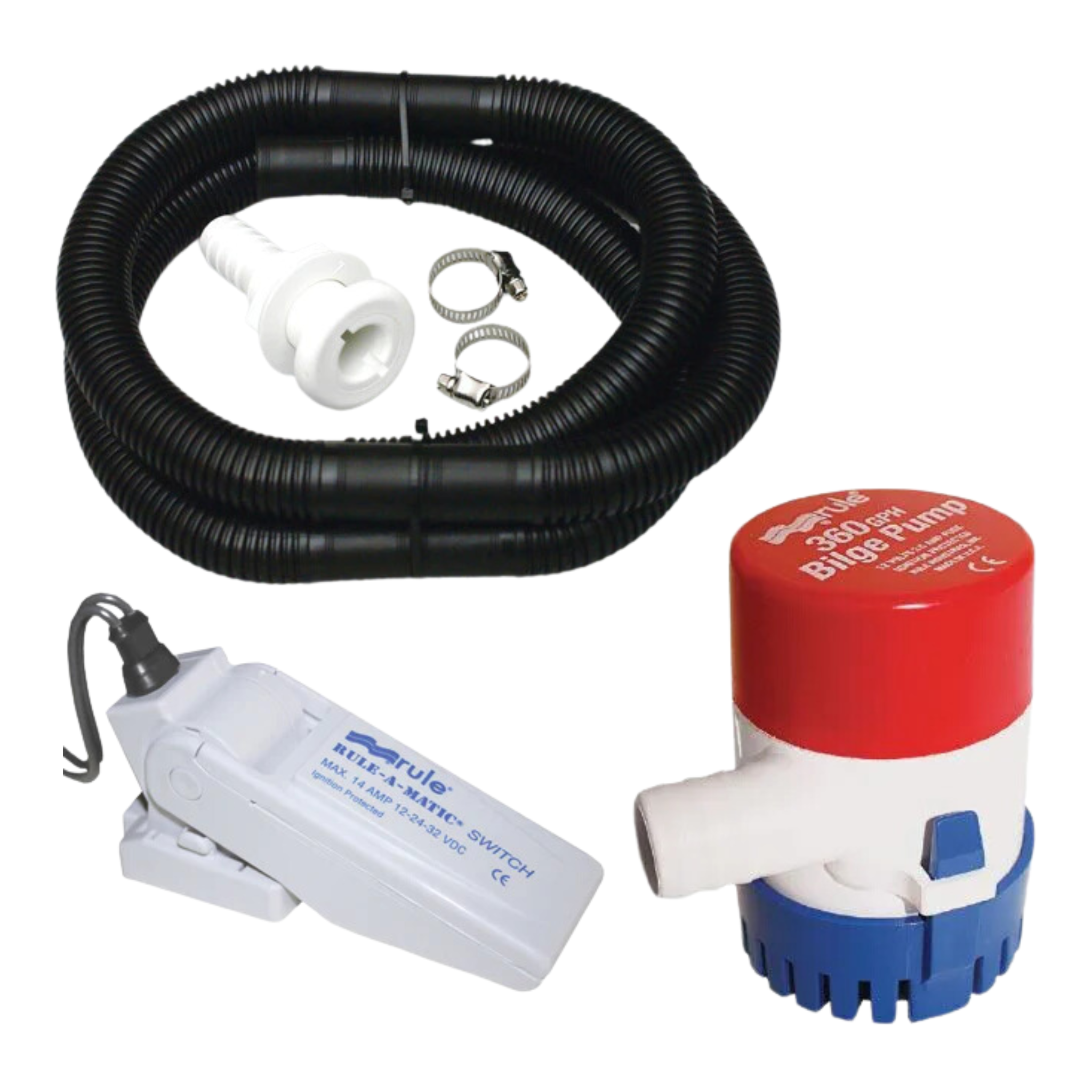 Rule - Rule 360GPH + Hose Kit 20mm + Float Switch