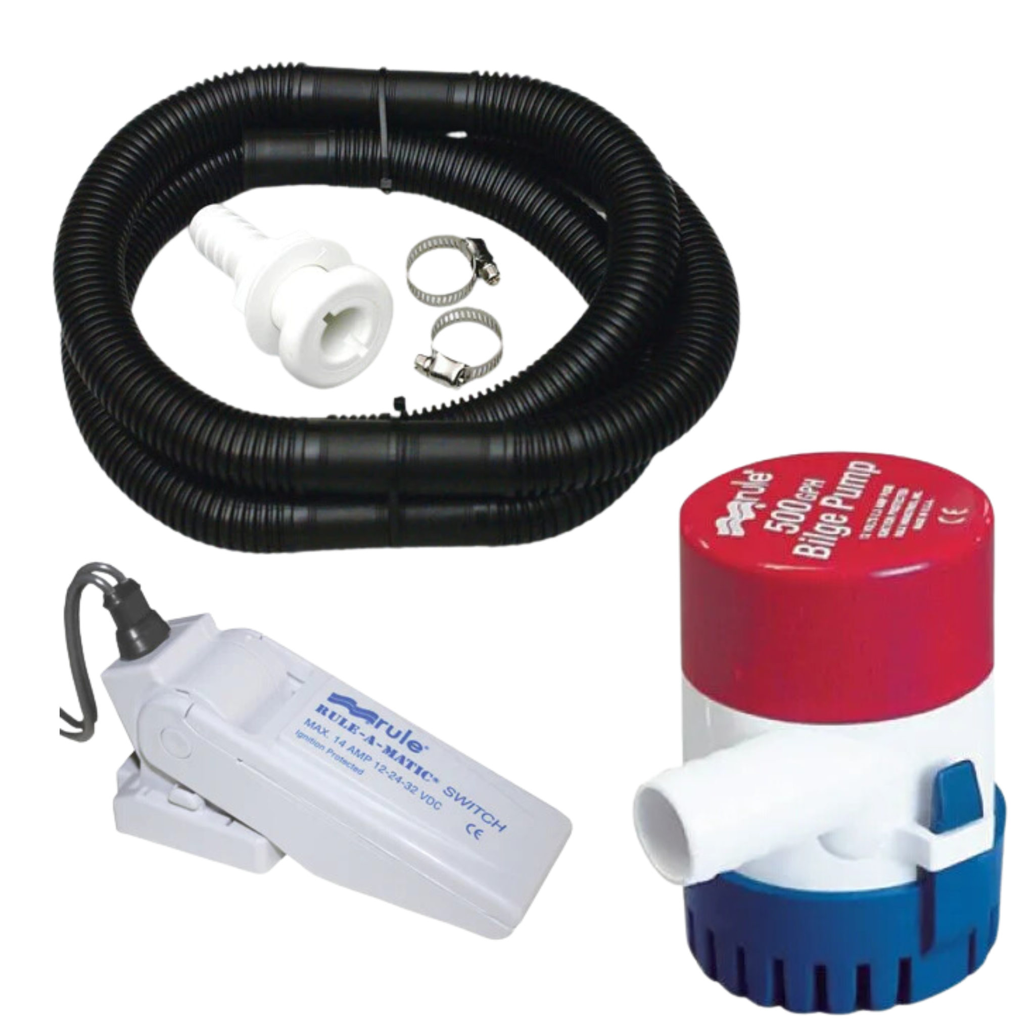 Rule - Rule 500GPH + Hose Kit 20mm + Float Switch