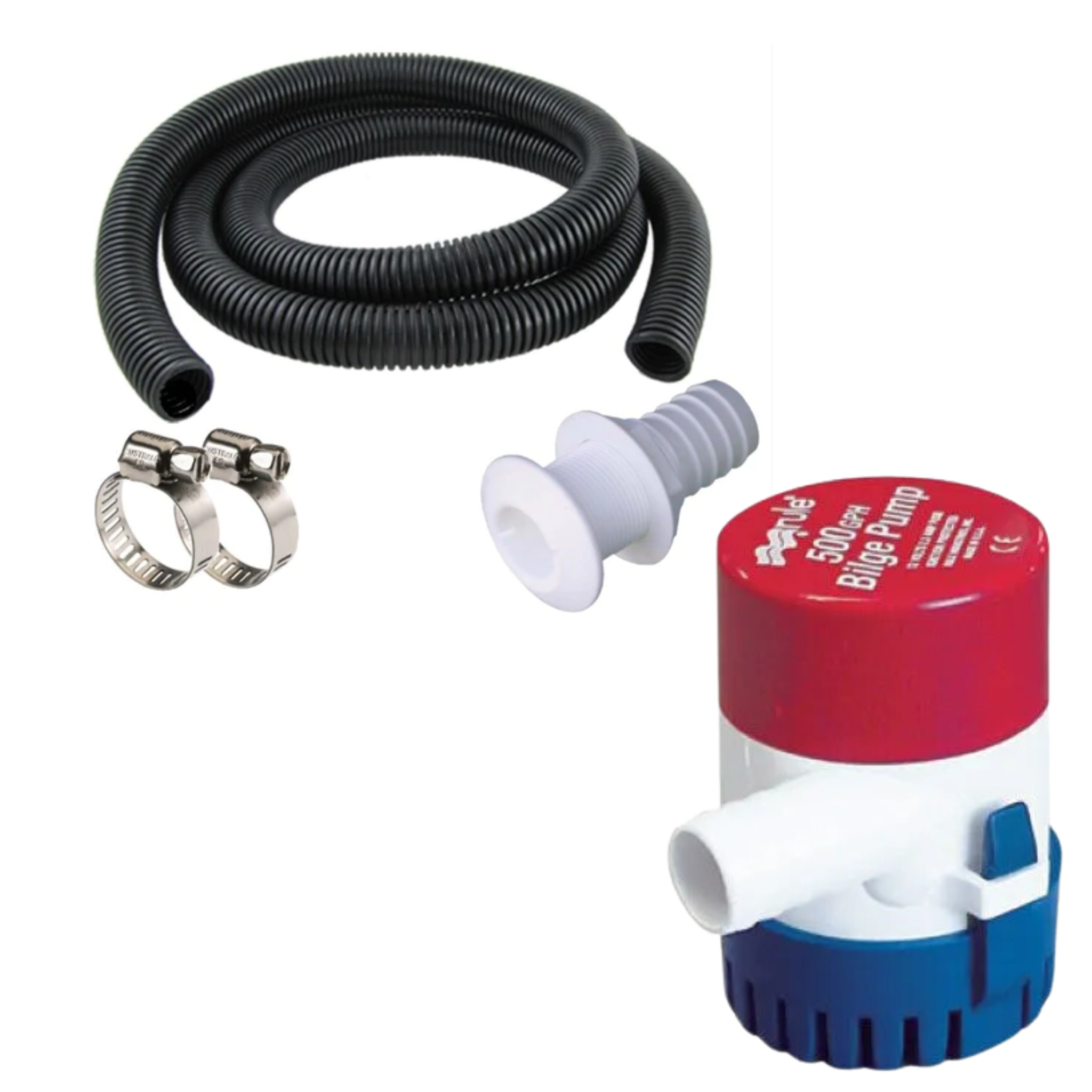 Rule - Rule 500GPH + Premium Hose Kit 20mm