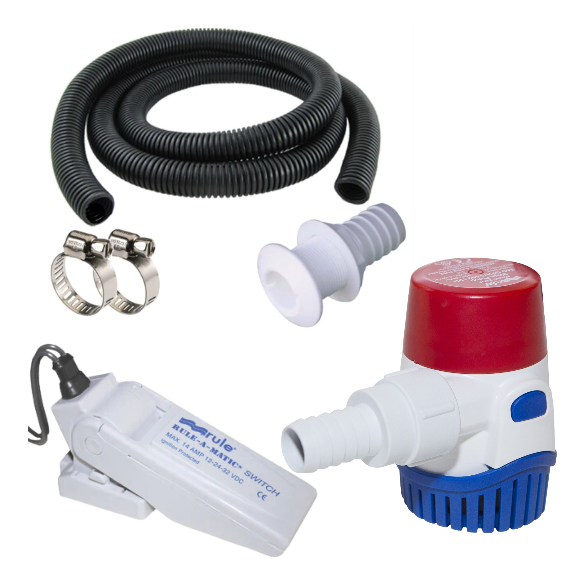 Rule - Rule 1100GPH + Premium Hose Kit 20mm + Float Switch