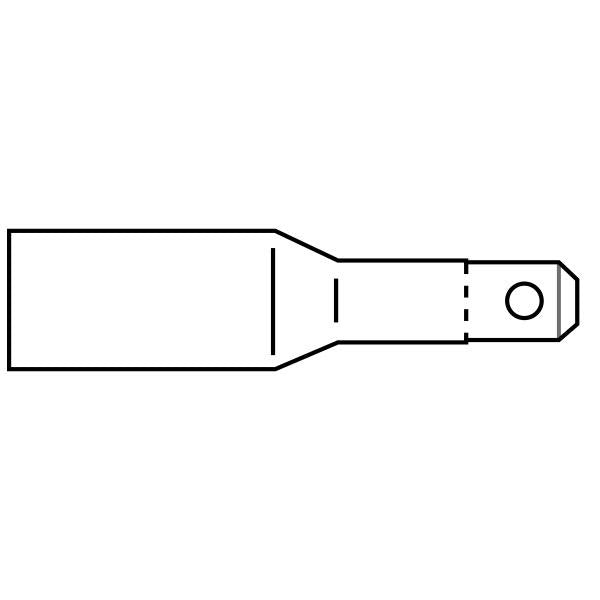 6mm Insulated Male Blade Terminals - 25 Pack