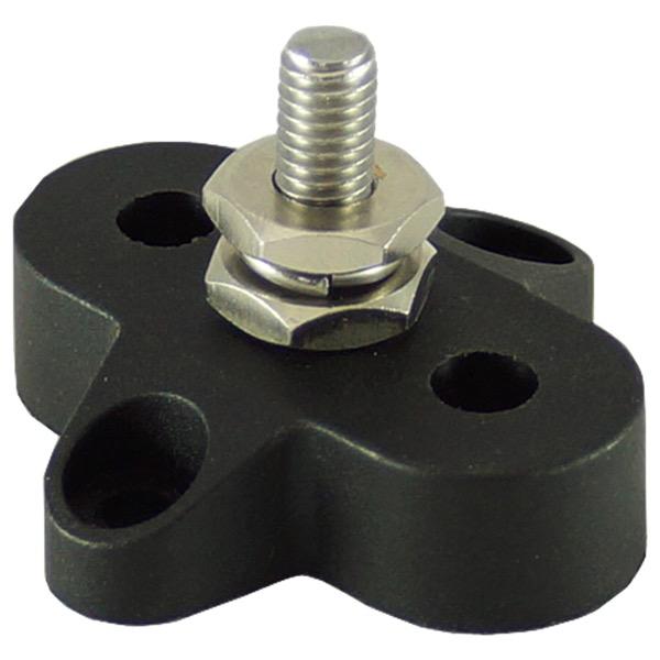 Black Heavy-Duty Terminal Stud - M6 - Single  - 45(L) x 43(W) x 30(H)mm