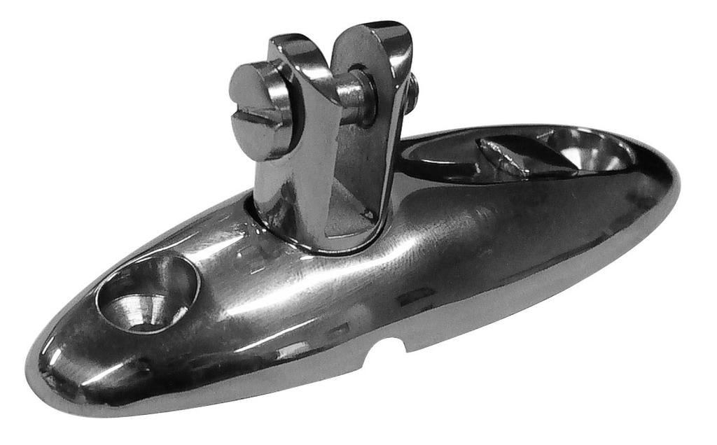 S/S Canopy Fitting Push Button Quick Release - 90 x 30mm - Mount Screws: 5mm c/s