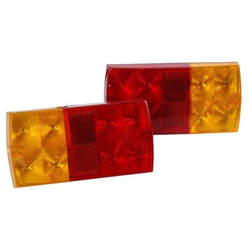 12V Model 36 L.E.D Slimline Trailer Lamp Pack w/ Licence Plate Lamp & 0.5m Hard-Wired Tinned Cable per Lamp & S/S Fittings